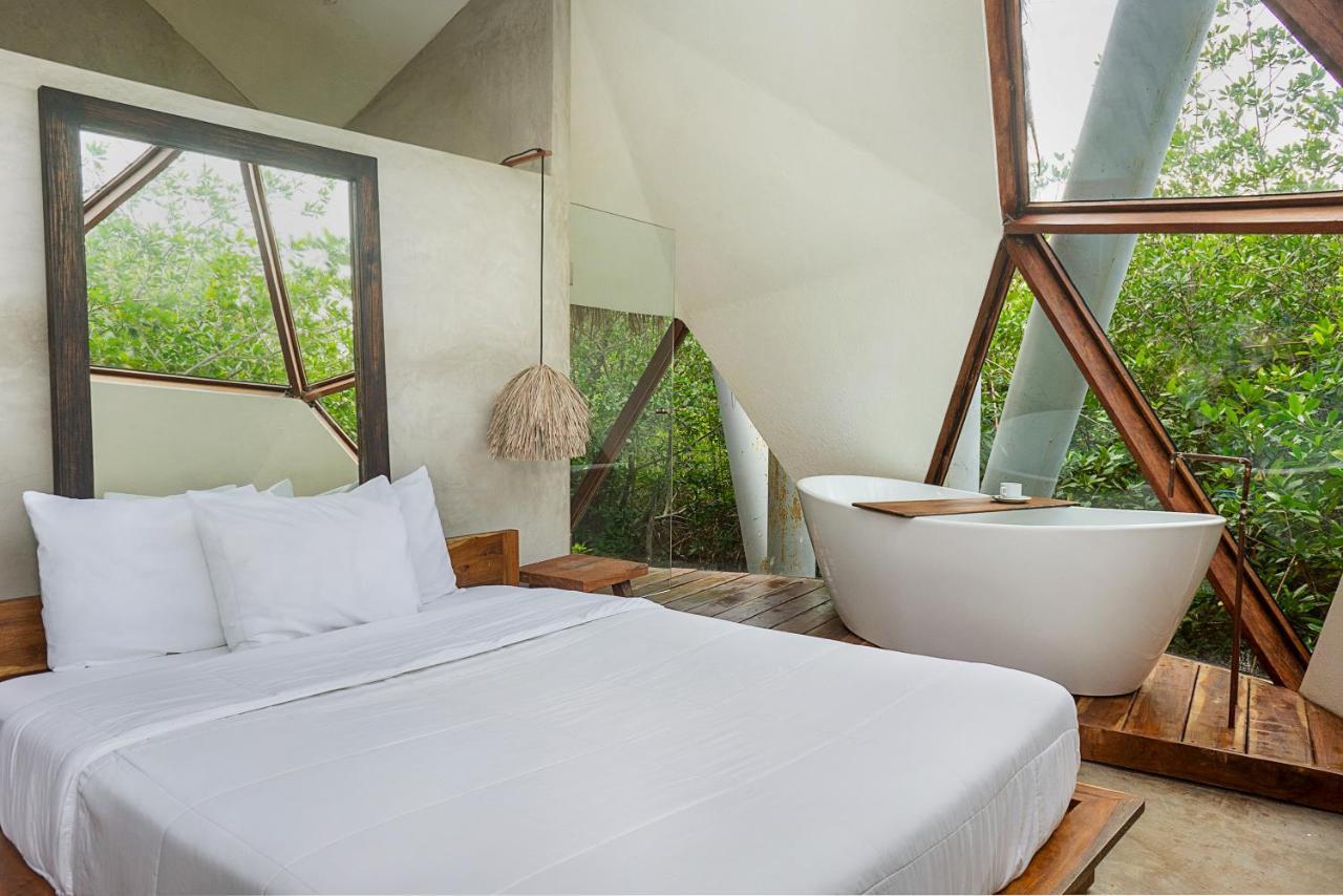 Mamasan Treehouses & Cabins Tulum Pueblo Buitenkant foto